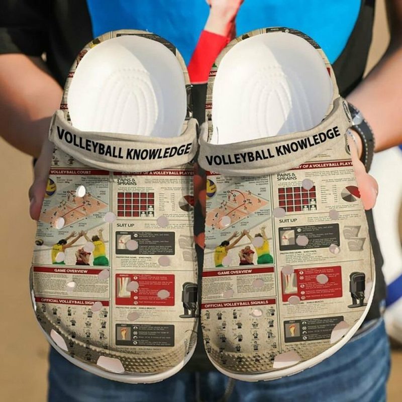 Volleyball Knowledge 102 Gift For Lover Rubber clog Shoes Comfy Footwear