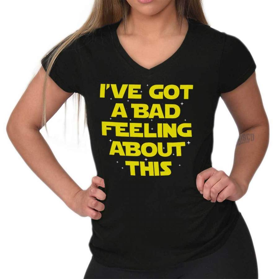 Bad Feeling Junior Fit V-Neck T-Shirt