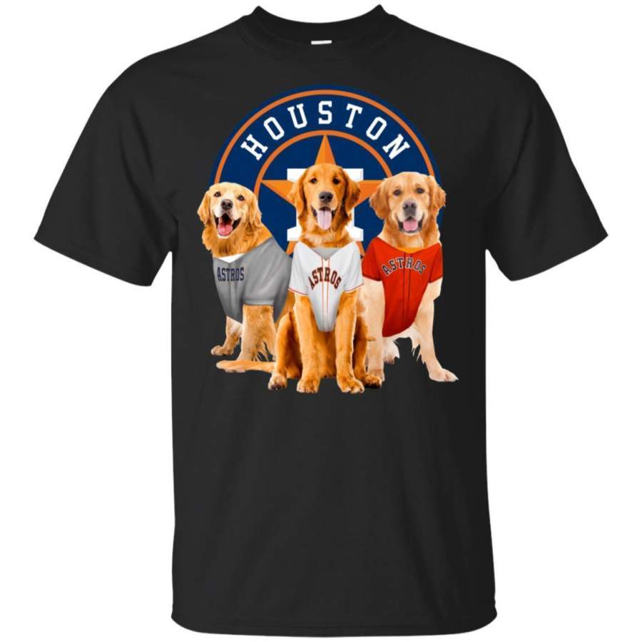 Golden Retriever Dog And Houston Astros Shirt HT208