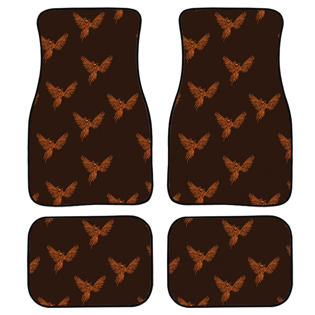 Asian Phoenix Pattern Print Front And Back Car Floor Mats, Front Car Mat