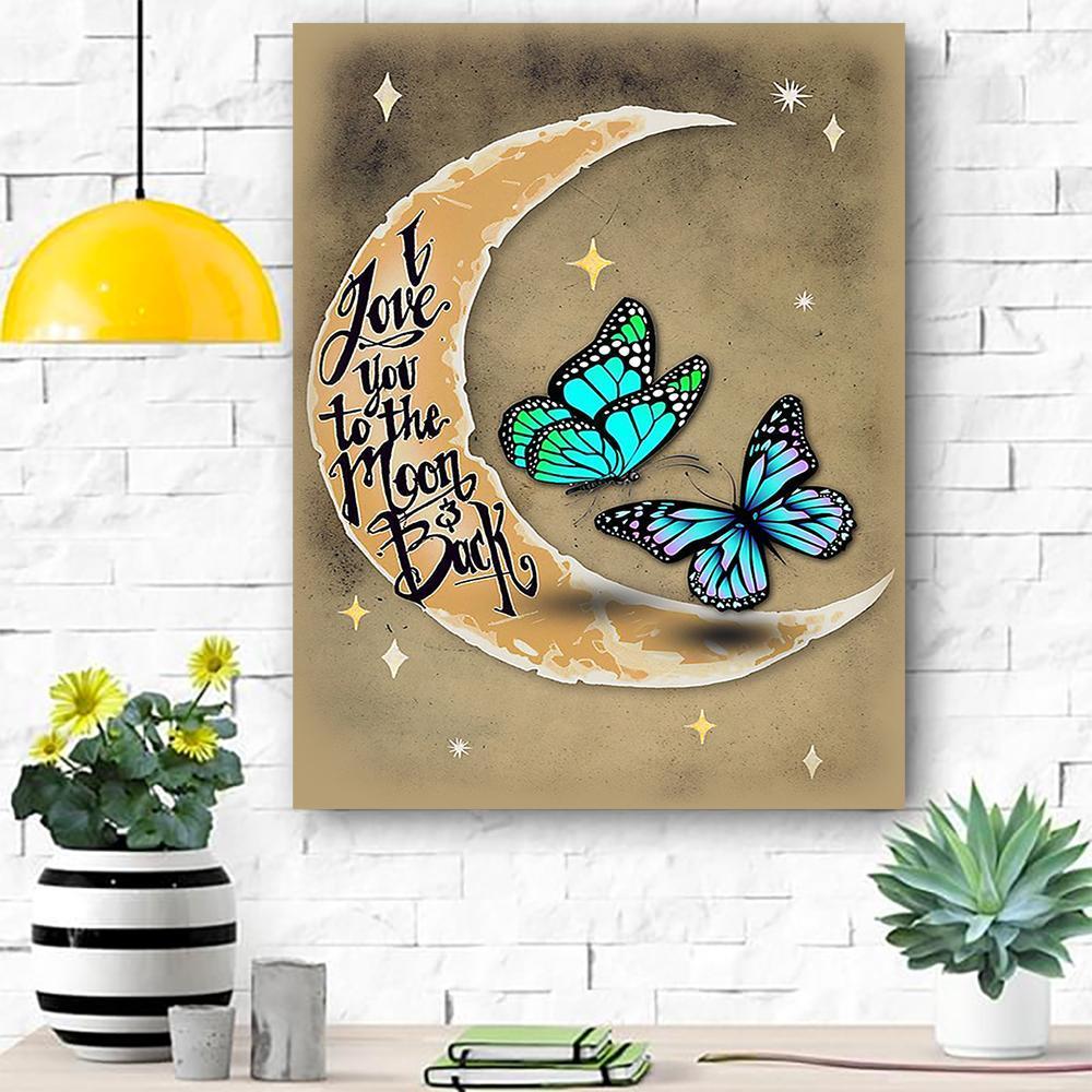 To My Daughter Butterfly Canvas Room Home Decor Print Matte Canvas – Gift For Daughter – Home Room Wall Decor Matte Canvas – Mostsuit