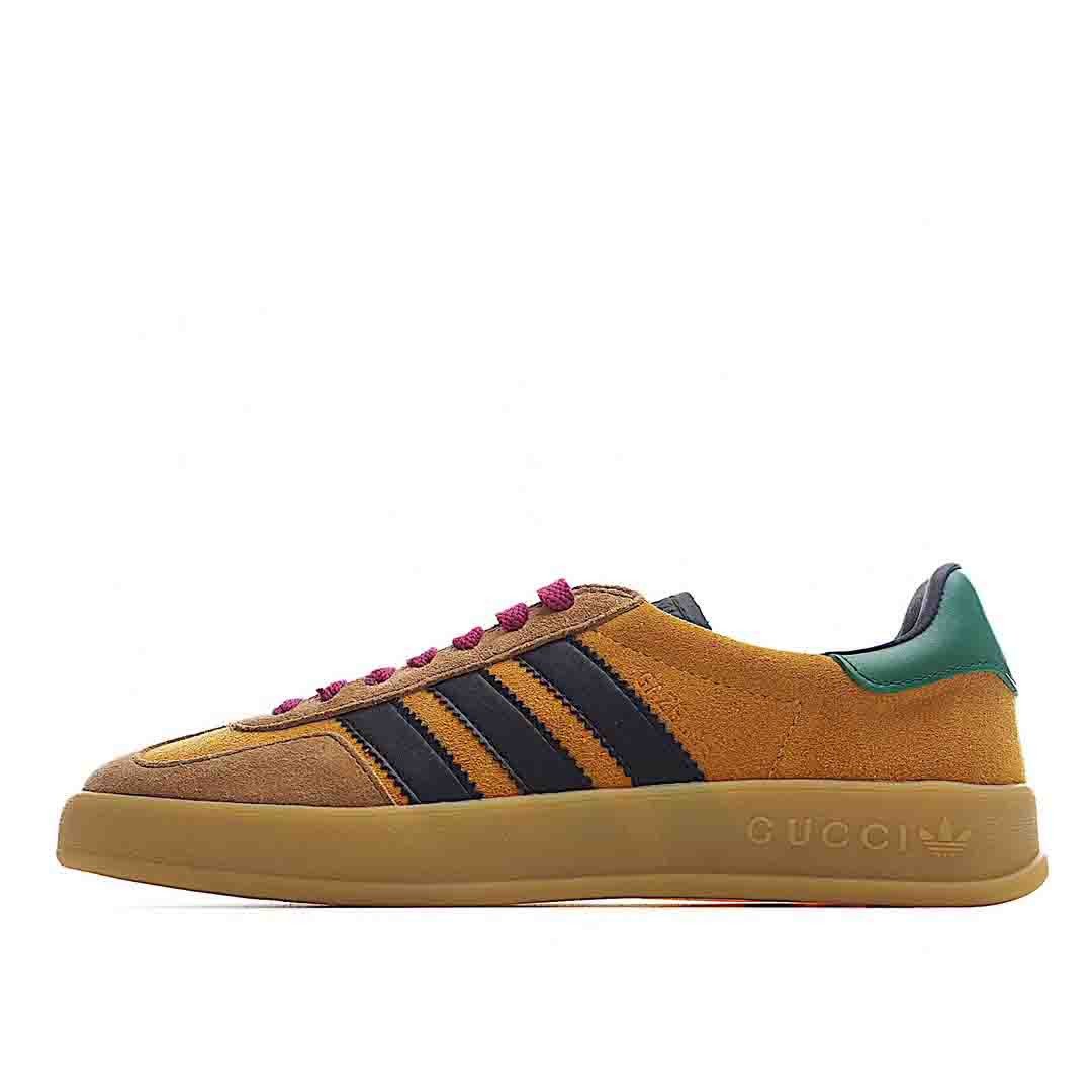 Adidas x Gucci Gazelle In Yellow Velvet Shoes Sneakers, Women SNK861941579