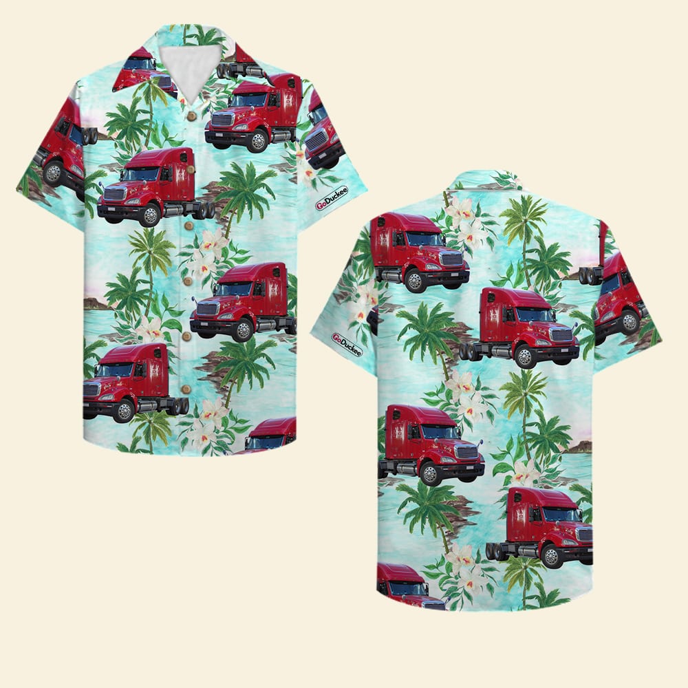 Custom Truck Photo Driver Hawaii Shirt Trucker Tropical Pattern Ha49306