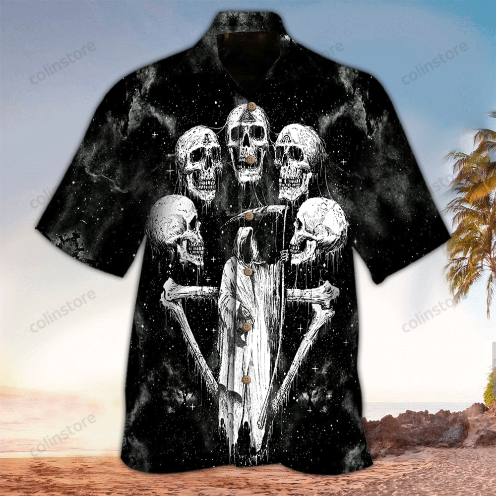 Skull Hawaii Perfect Gift Ideas For Lover Shirt Aloha Ha5310