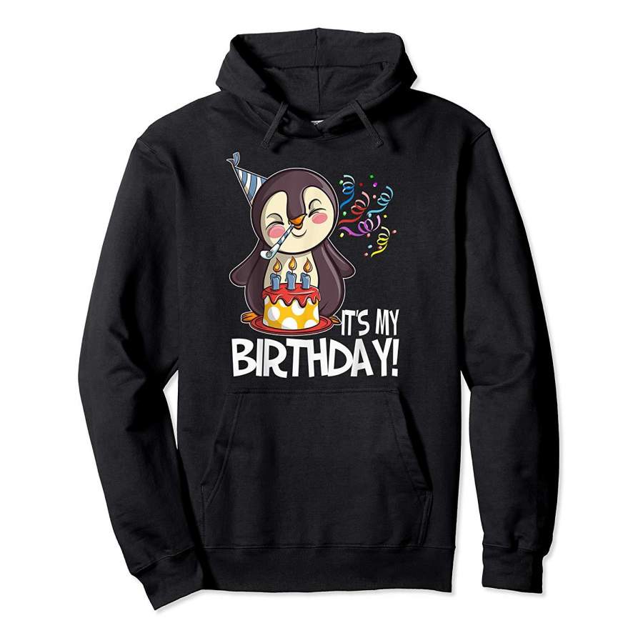 It’s My Birthday Penguin T Shirt Gift for Girls Boys Adults Hoodie Premium Tee