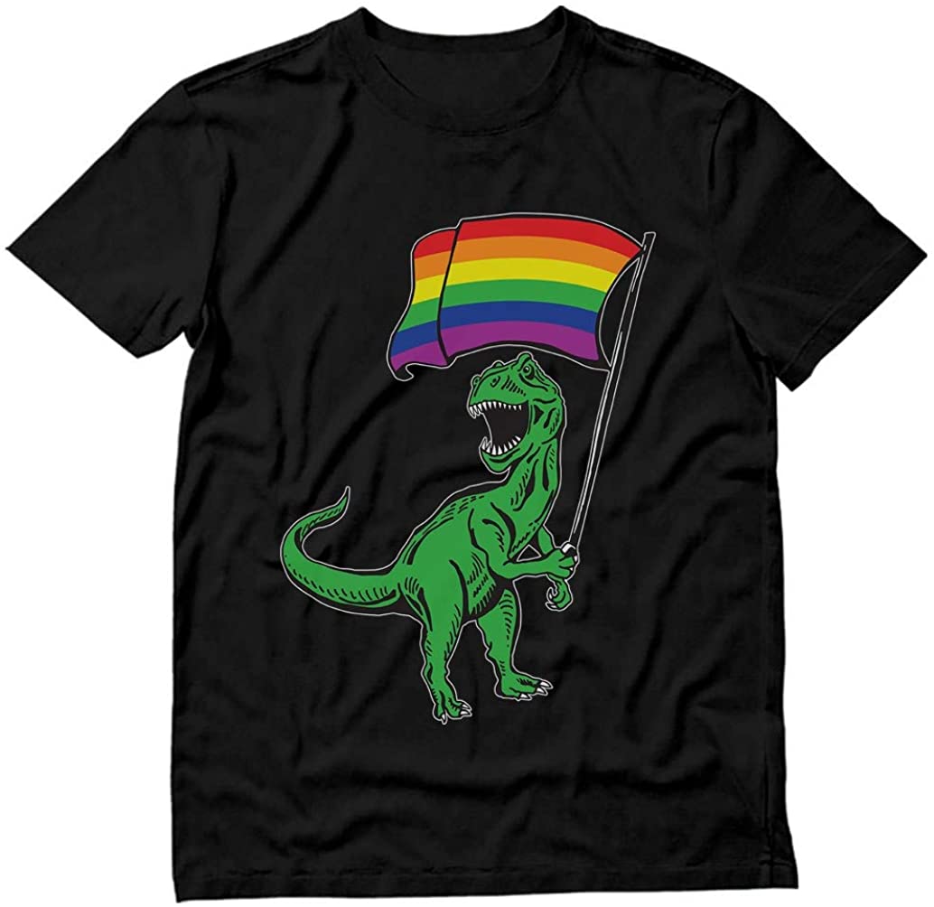 Gay Pride Mens Shirt, T-Rex Rainbow T Shirt, Gay Pride Lgbtq T-Shirt