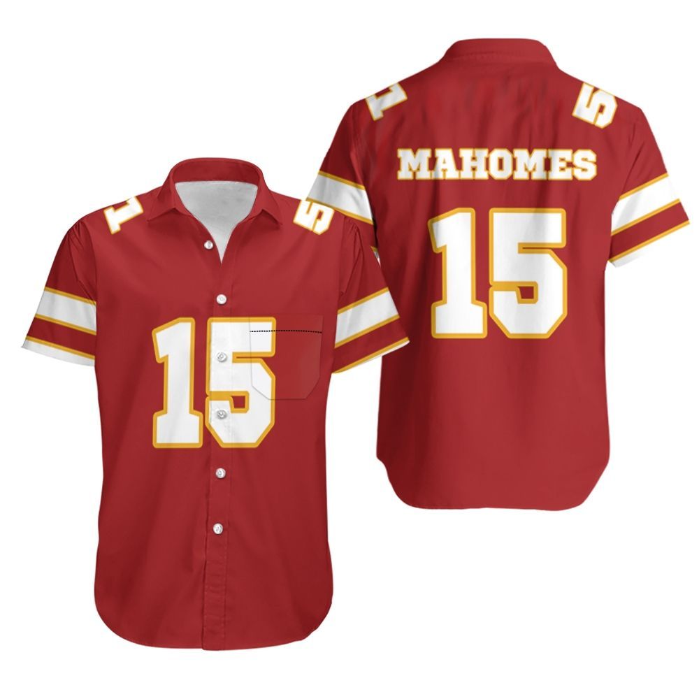 15 Partrick Mahomes Kannas City Jersey Inspired Style Hawaiian Shirt