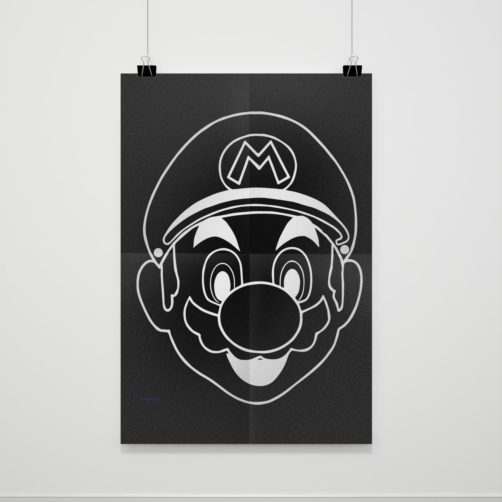 Super Mario Bros Face Art Poster