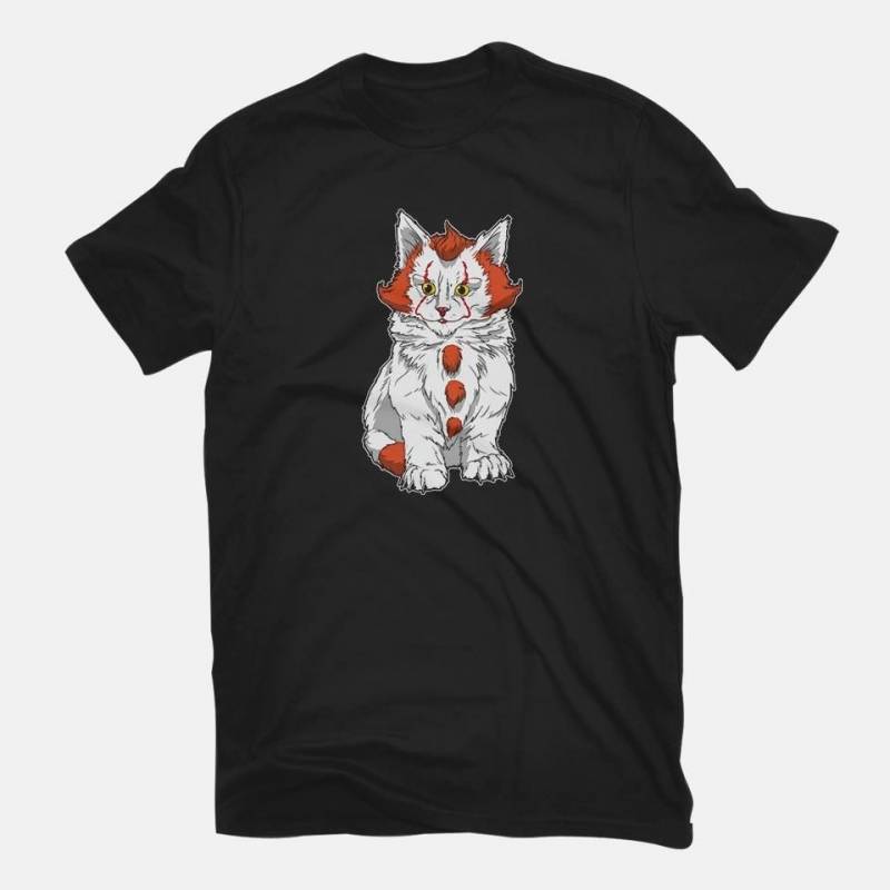 Crushtee basic kitten Horror Tshirt Long Slleve Hoodie