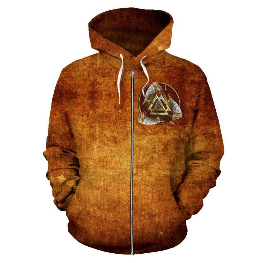 Viking Vintage All Over Zip-Up Hoodie – BN01