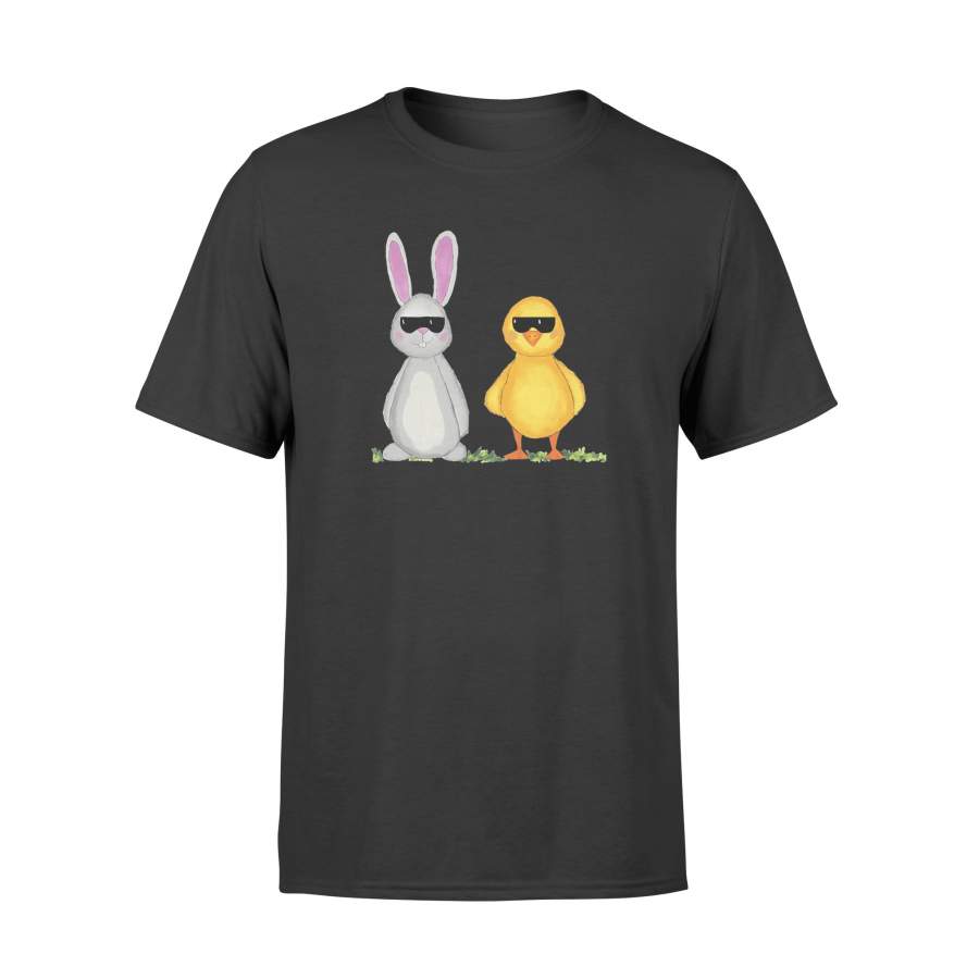 Cool Easter Bunny Rabbit And Chick T Shirt