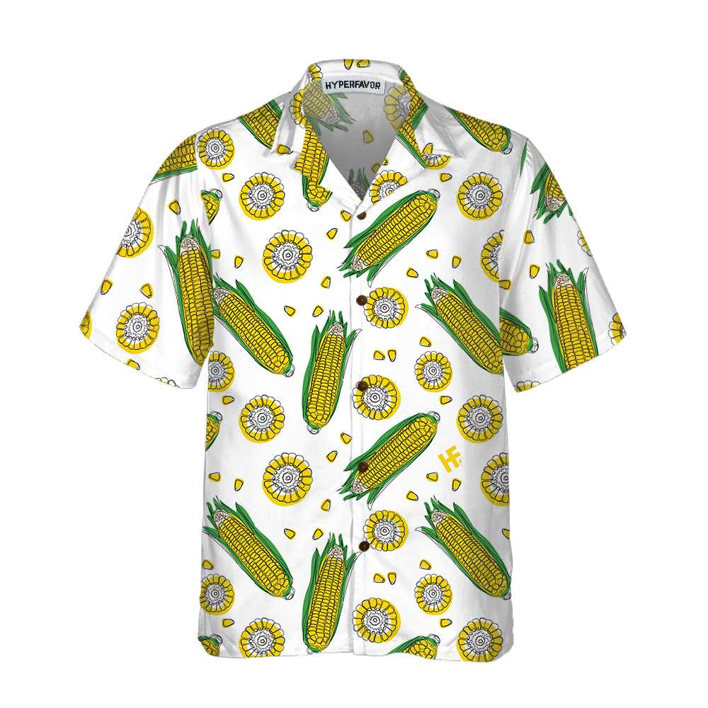 Yellow Corncobs Corn Hawaii Shirt Short Button Cob Gift Ha17933