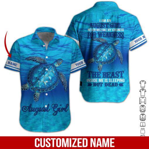 August Girl Custom Name Hawaii Shirt For Men Women Ha83306