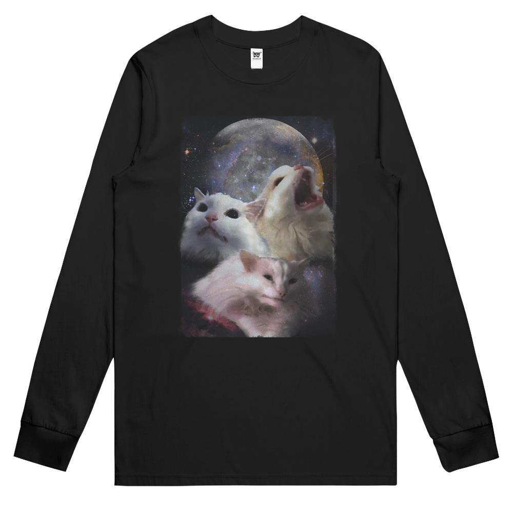 Triple Thurston Moon Cats! Long Sleeve T Shirts