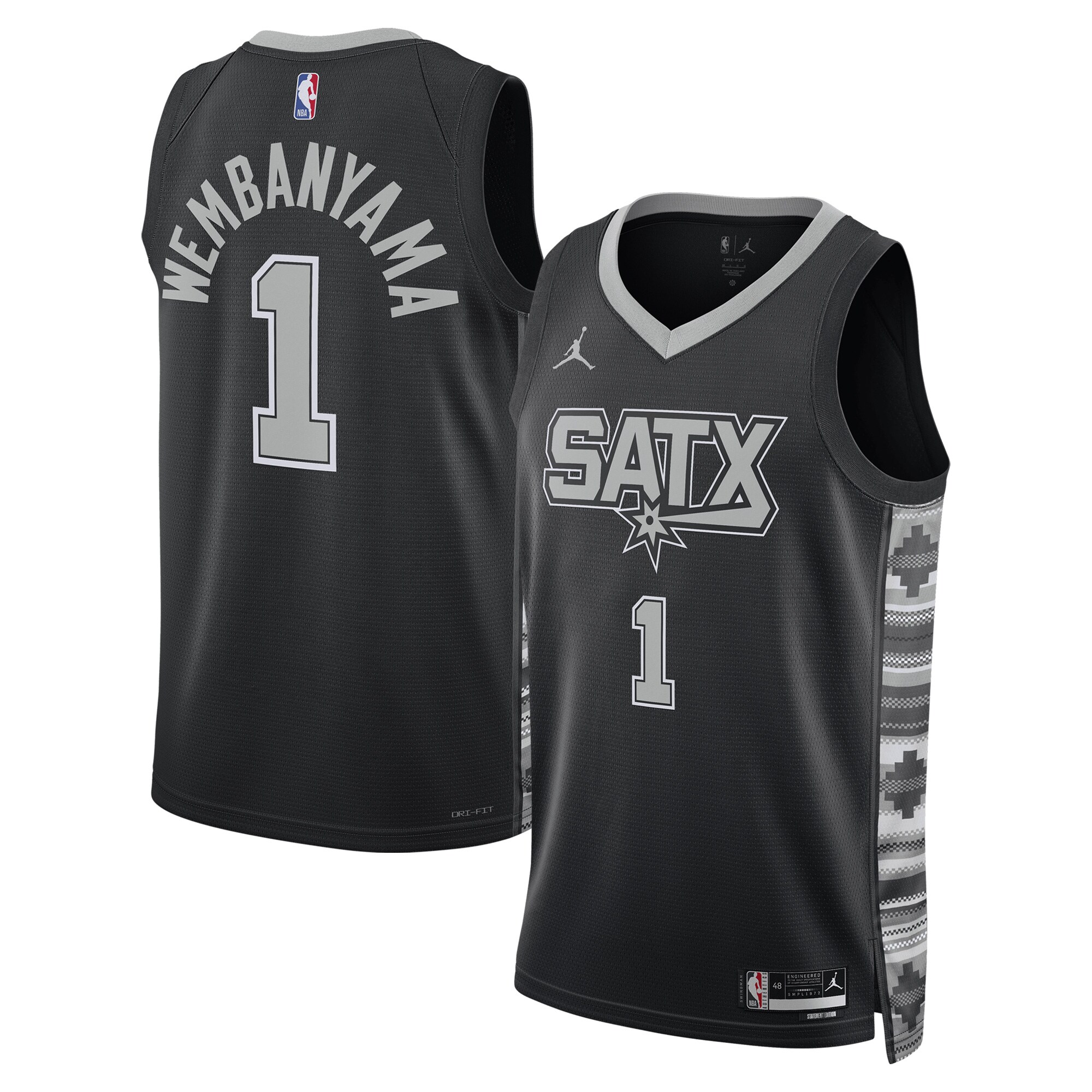 Victor Wembanyama San Antonio Spurs Jordan Brand Unisex Swingman Jersey – Statement Edition – Black