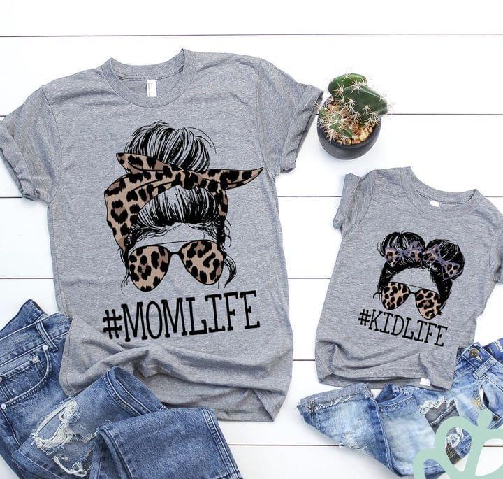 Skull Mom Life Leopard Graphic Unisex T Shirt, Sweatshirt, Hoodie Size S – 5XL