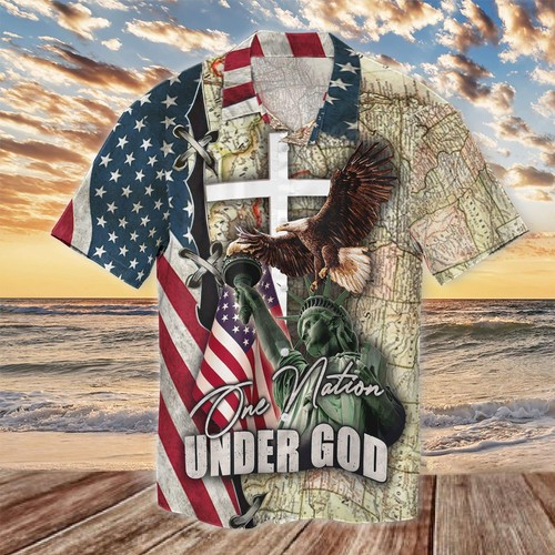 One Nation Under God Hawaii Shirt For Men Women Adult Ha98019