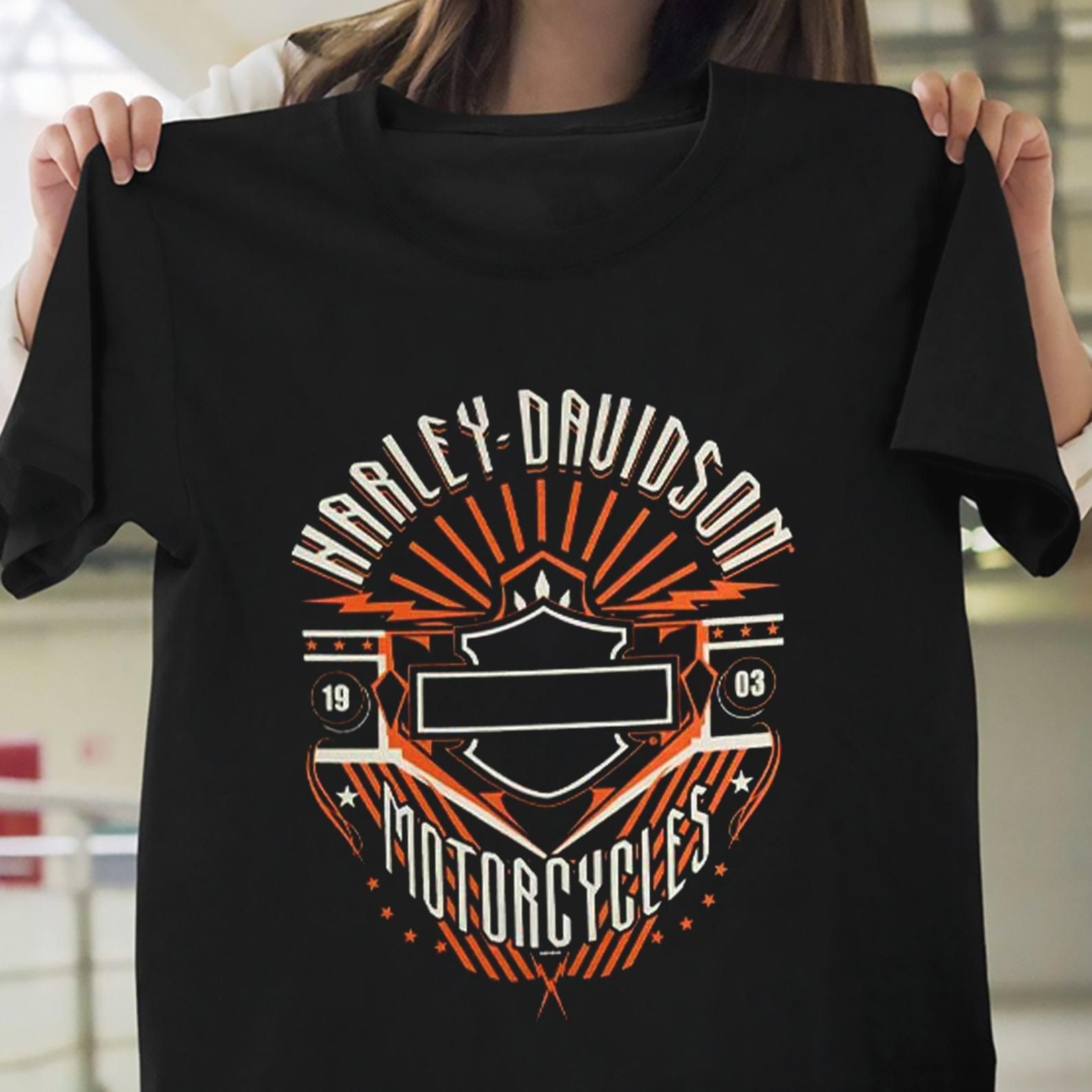 Harley-Davidson Beast Bar Shield Short Sleeve Crew Neck T-Shirt Motor ...