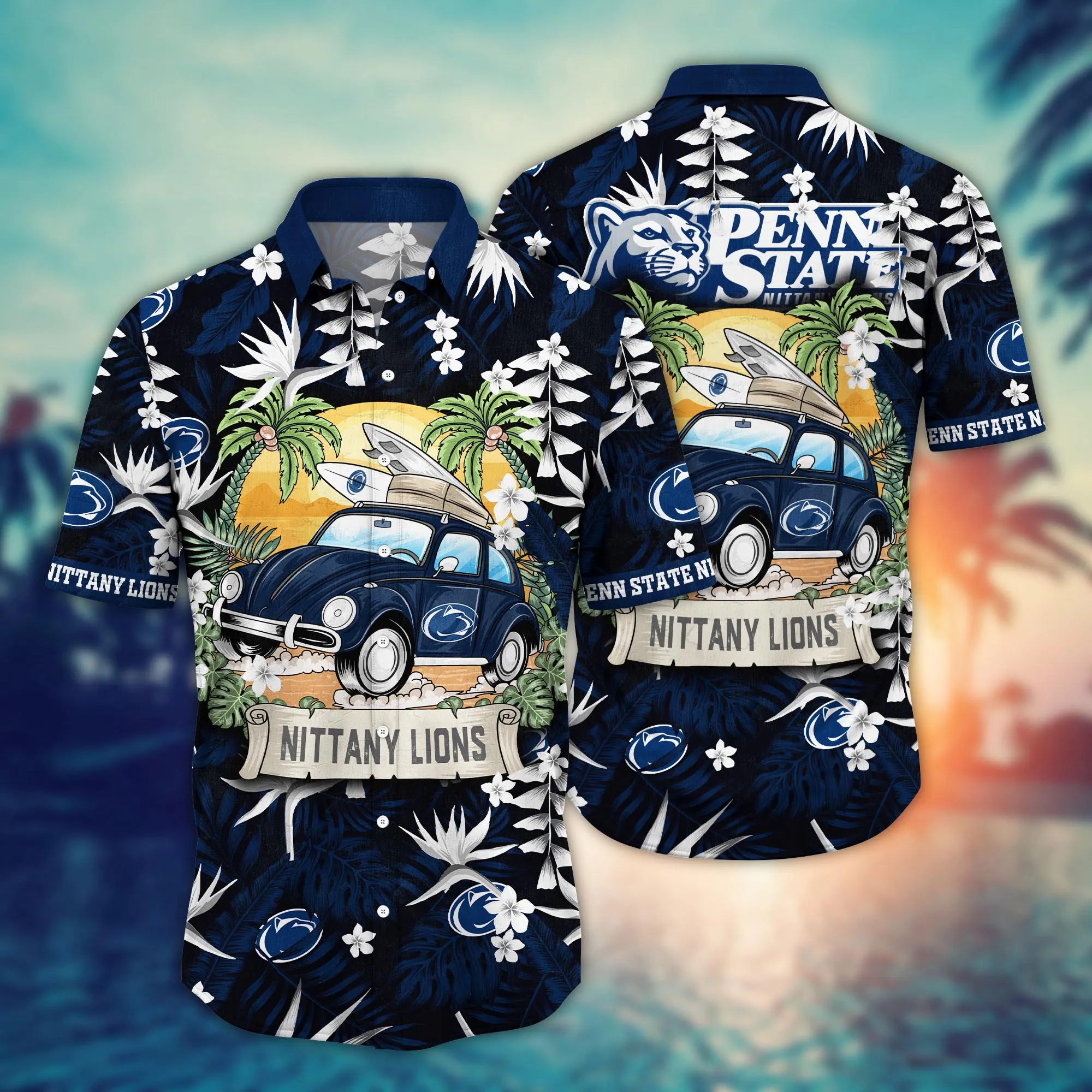 Penn State Nittany Lions NCCA Hawaiian Shirt Hammockstime Aloha Shirt