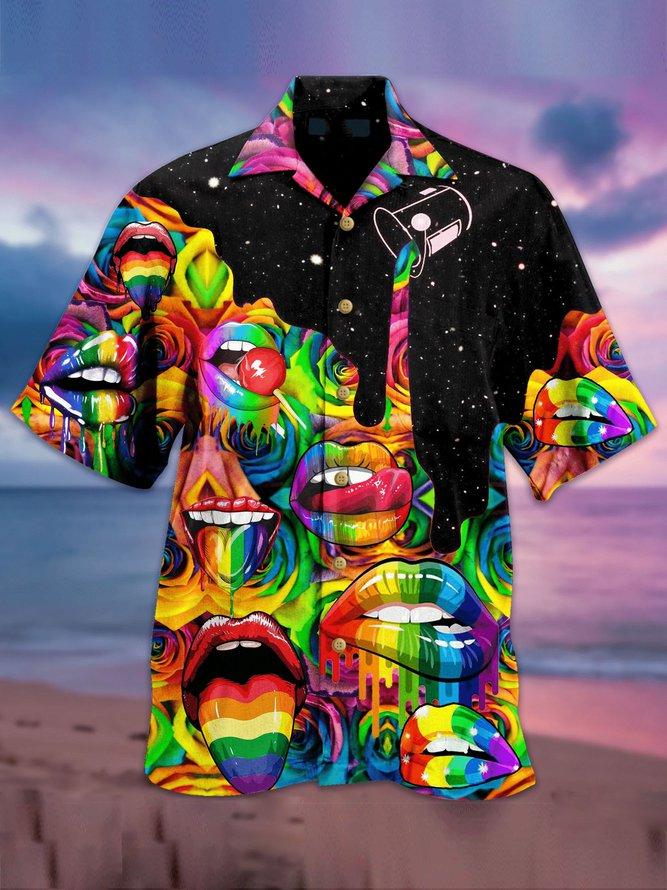 Candy Lips LGBT Hawaiian Shirt | Unisex | Full Size | Adult | Colorful | HW2348