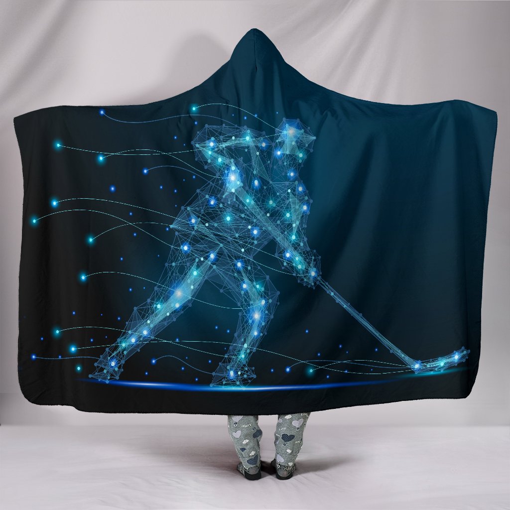 Ice Hockey Player Hoodie Blanket Th72