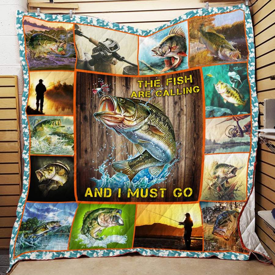 Wozoro Quilt Blanket Fishing The Fish Are Calling And I Must Go Twin Queen King Size