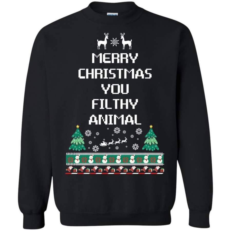 AGR Merry Christmas You Filthy Animal Sweatshirt