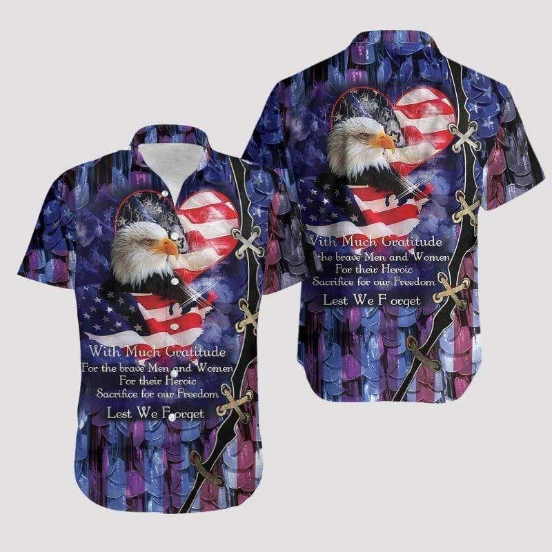 Veteran Eagle Hawaiian Shirt | For Men & Women | Adult | Hw8518