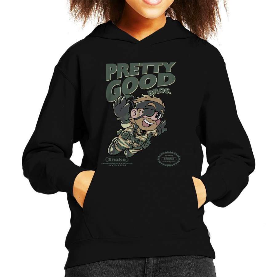 Pretty Good Snake Mario Bros Metal Gear Solid Kid’s Hooded Sweatshirt