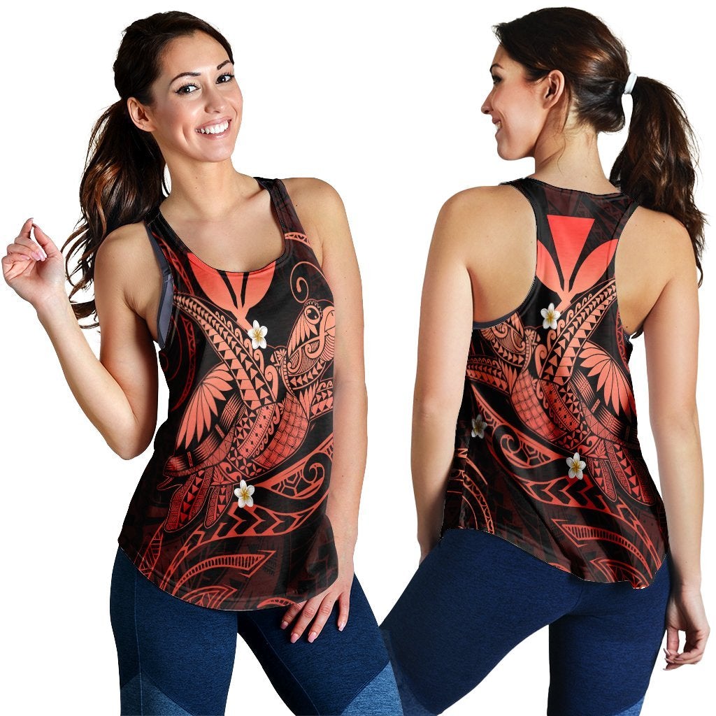 Hawaiian Turtle Polynesian Racerback Tank Nane Style Red Ah Ha100119