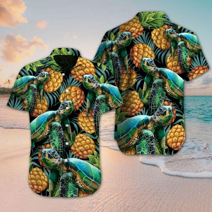 Turtle Hawaiian Shirt   Unisex   Full Size   Adult   Colorful   Hw1097