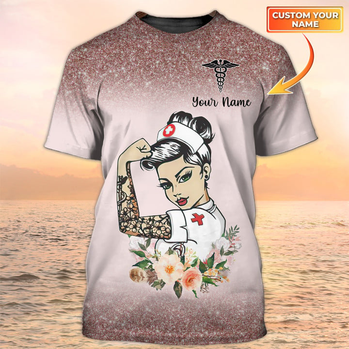 Tattoo Nurse Tshirt, Nursing Custom Shirts, Nurse Personalized Name