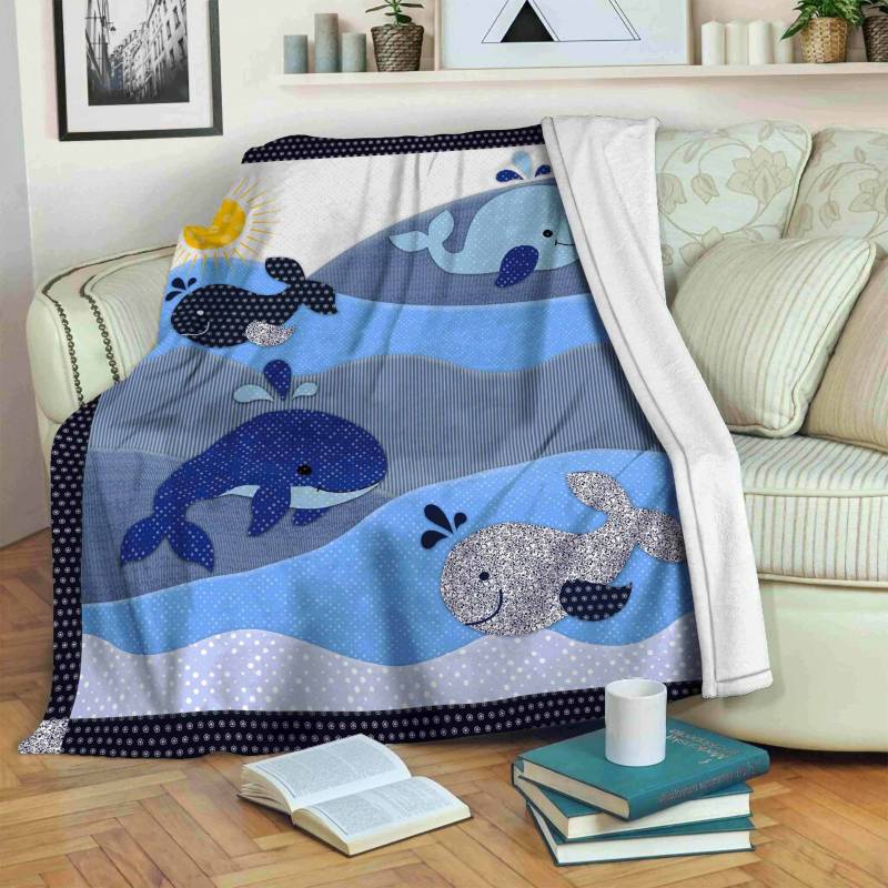 Whale JQQ4074 Fleece Blanket