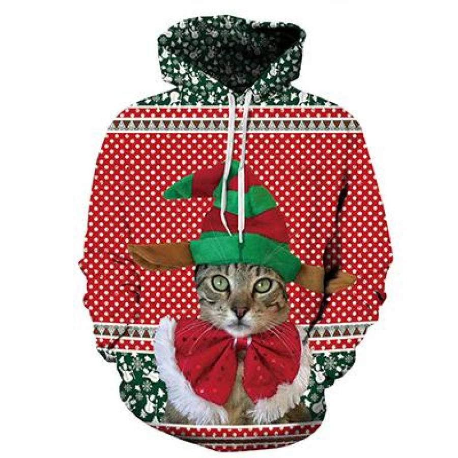 3d Print Full Christmas Hoodie Sweatshirt For Men Women Spring Autumn Loose Thin Hooded Jackets Hoodies