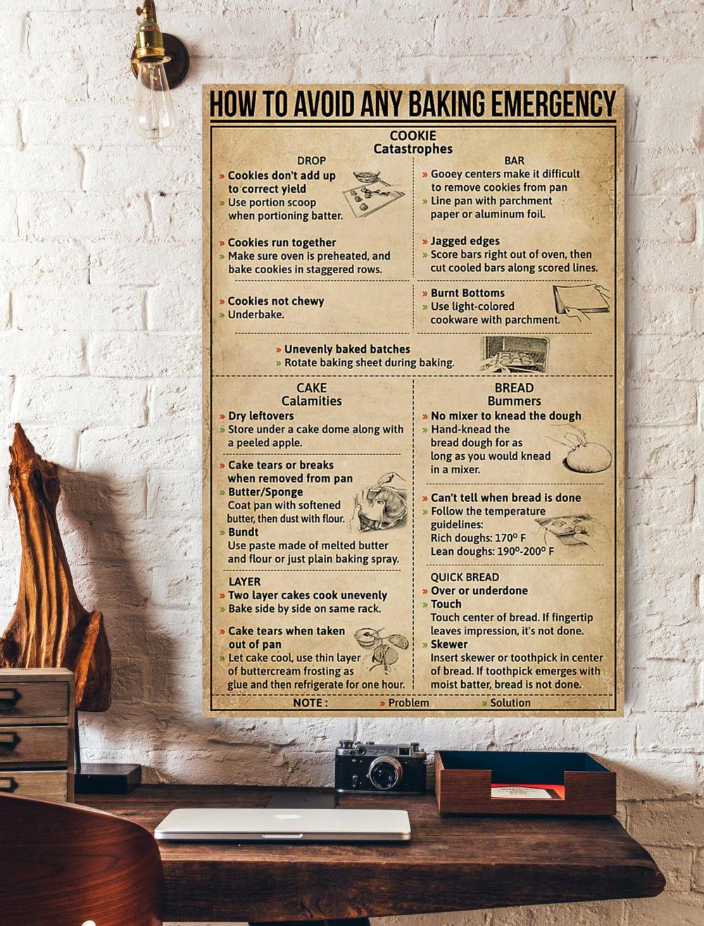 Baking Emergency Knowledge Vertical Poster