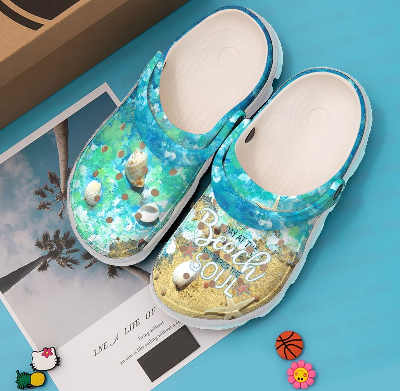 Beach Personalized Clog, Custom Name, Text, Color, Number Fashion Style For Women, Men, Kid, Print 3D A Day At Beach