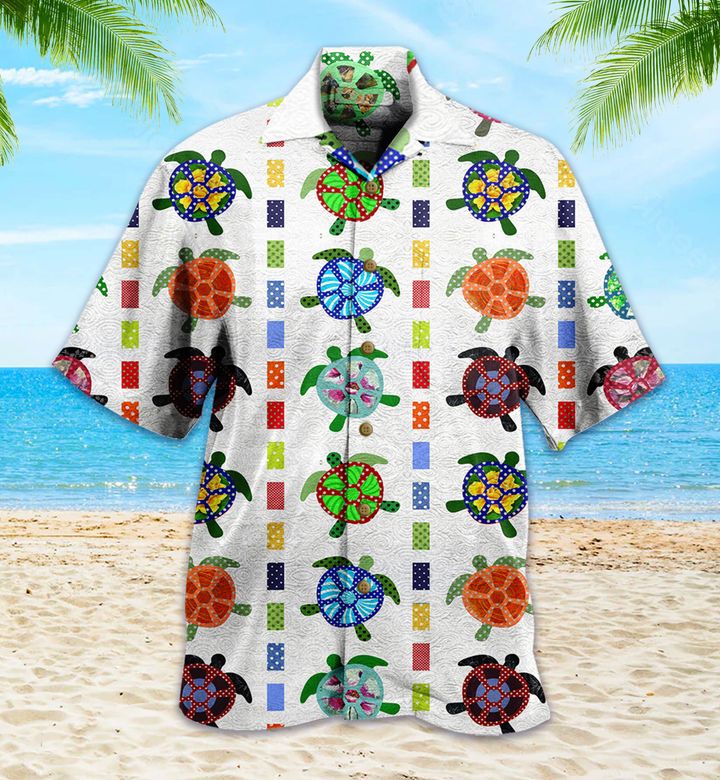 Turtle Colorful Hawaii Shirt Ha40264