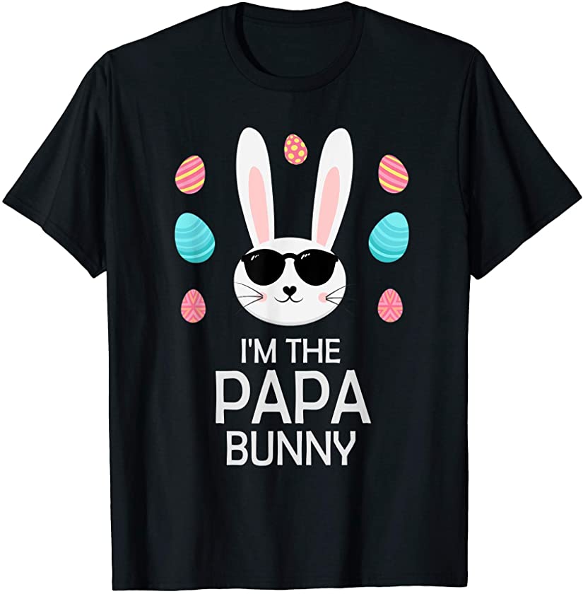 Mens Papa Bunny Matching Family Funny Rabbit Easter T-Shirt