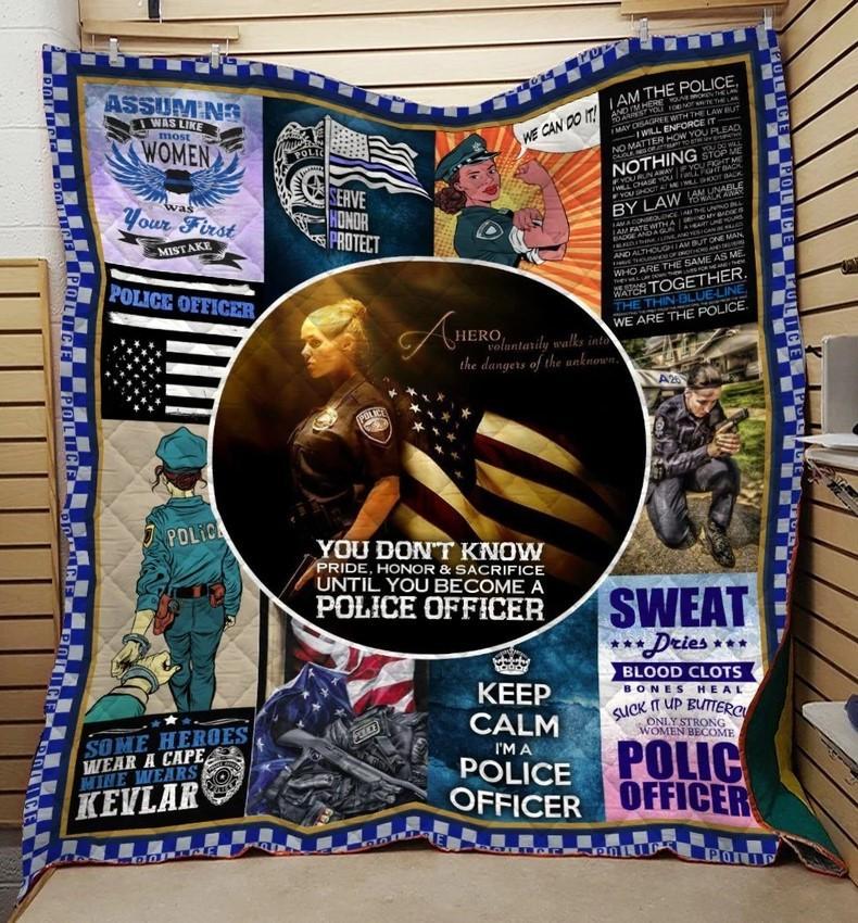 You Don’t Know Pride Honor Sacrifice Until You Become A Police Officer Gift Fleece Blanket Unique Gifts