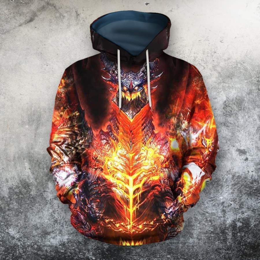 3D All Over Print Dragon Fire Shirt