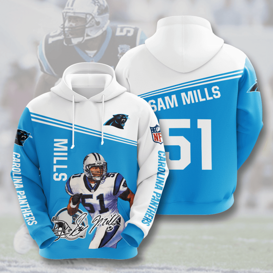 Sam Mills Carolina Panthers Carolina Panthers 75 Unisex 3D Hoodie Gift For Fans