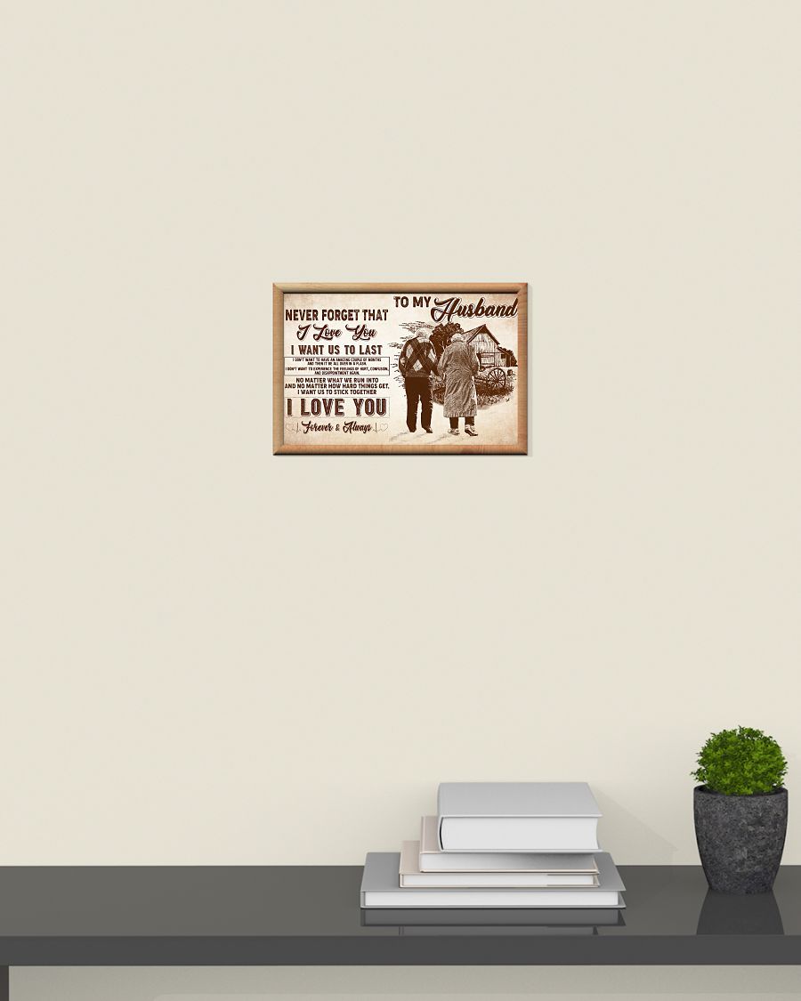 Gift For Husband – Never Forget That I Love You Horizontal Canvas And Poster- Valentine Gift | Wall Decor Visual Art