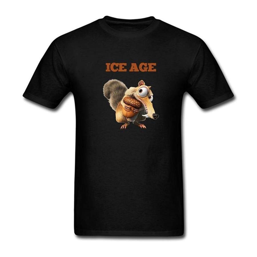 Ice Age Sid Squirrel Movie Poster Design Cotton T Shirt Funny Fashion Short Sleeved T-Shirt For Men