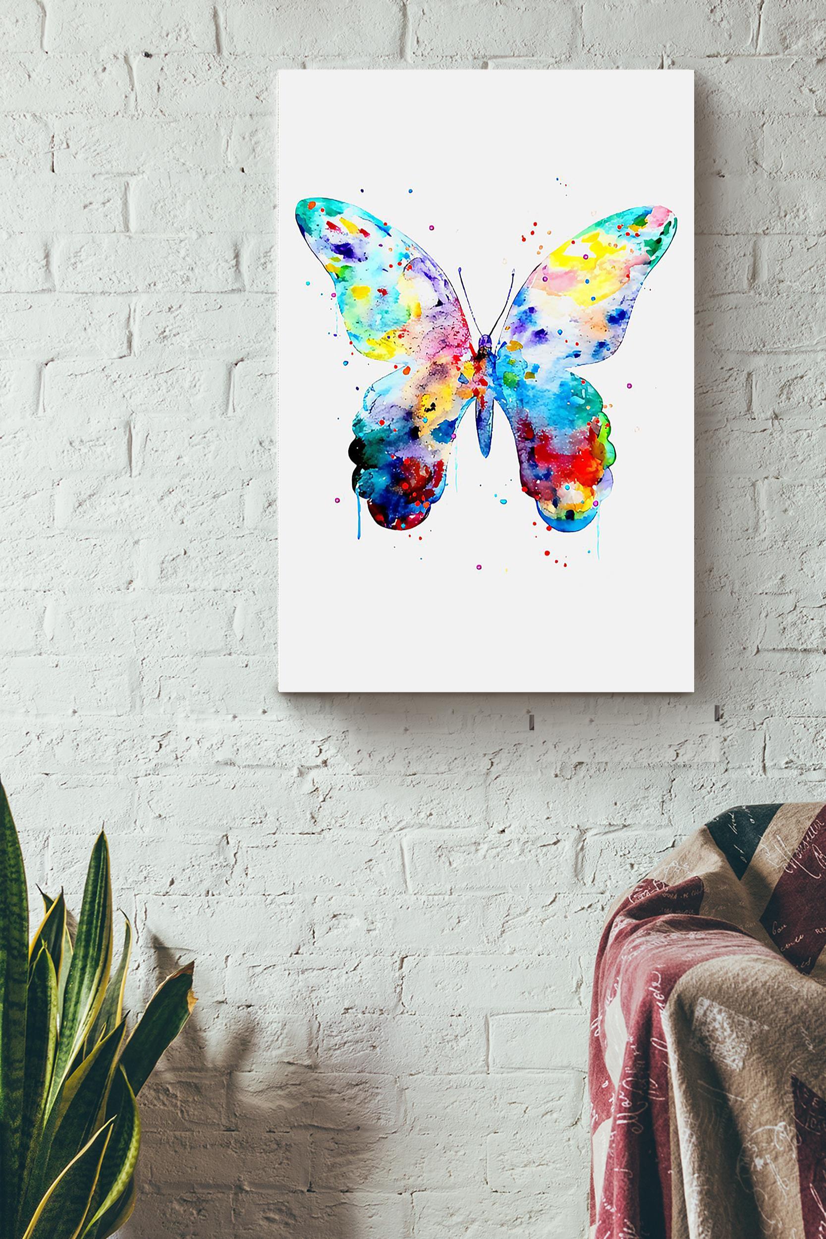 Butterfly Watercolor Art Gift For Home Decor Housewarming Party Canvas ...