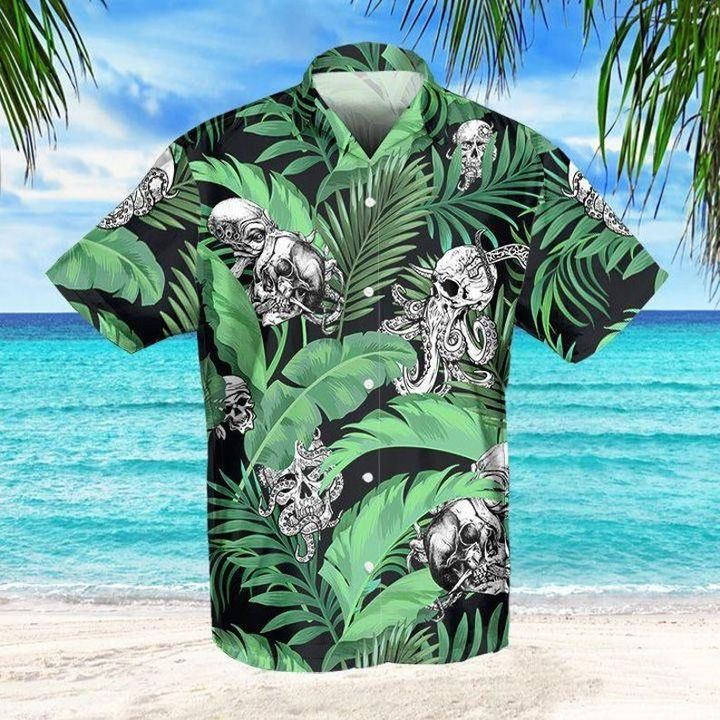 Skull Octopus Tropical Hawaii Shirt Crazy Funny Hawaii Vintage Hawaii Ha90759