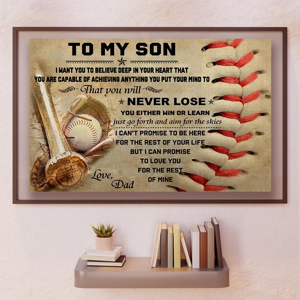 Dad To Son Just Go Forth And Aim For The Skies Canvas And Poster