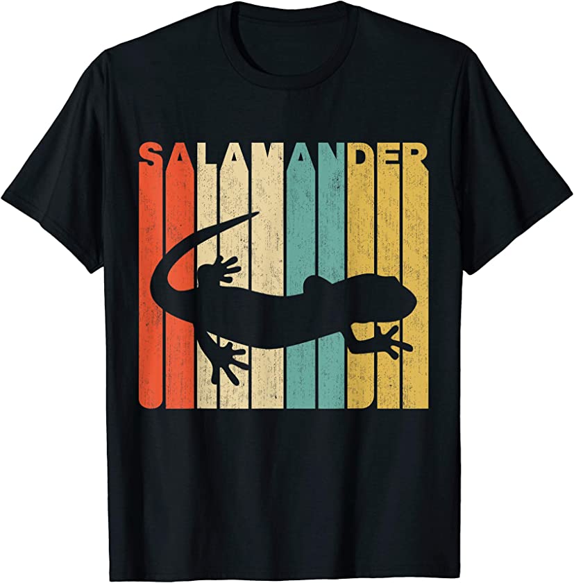 Vintage Retro Style Salamander Silhouette T-Shirt