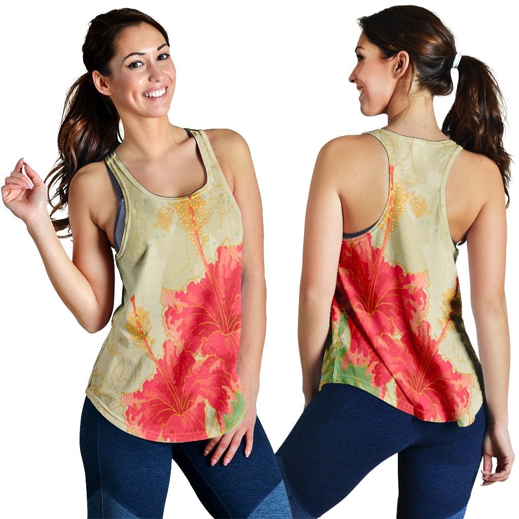 Hawaiian Flower Hibiscus Racerback Tank Ha82352