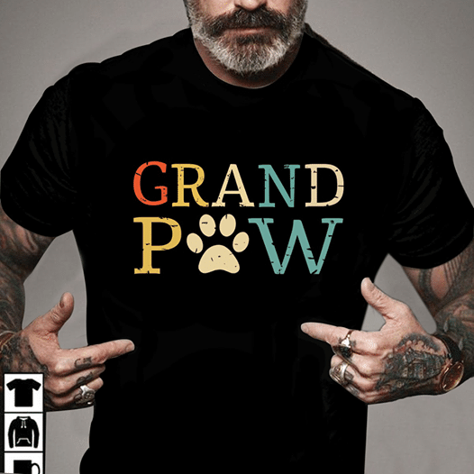 Vintage Grand Paw A Dog Animals T Shirt Hoodie Sweater  Size S-5Xl