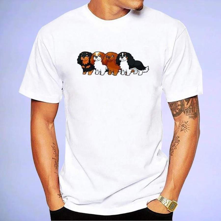 Short Sleeve Round Neck T Shirt Cavalier King Charles Spaniel Favorite Pet Puppy Dog Shirt